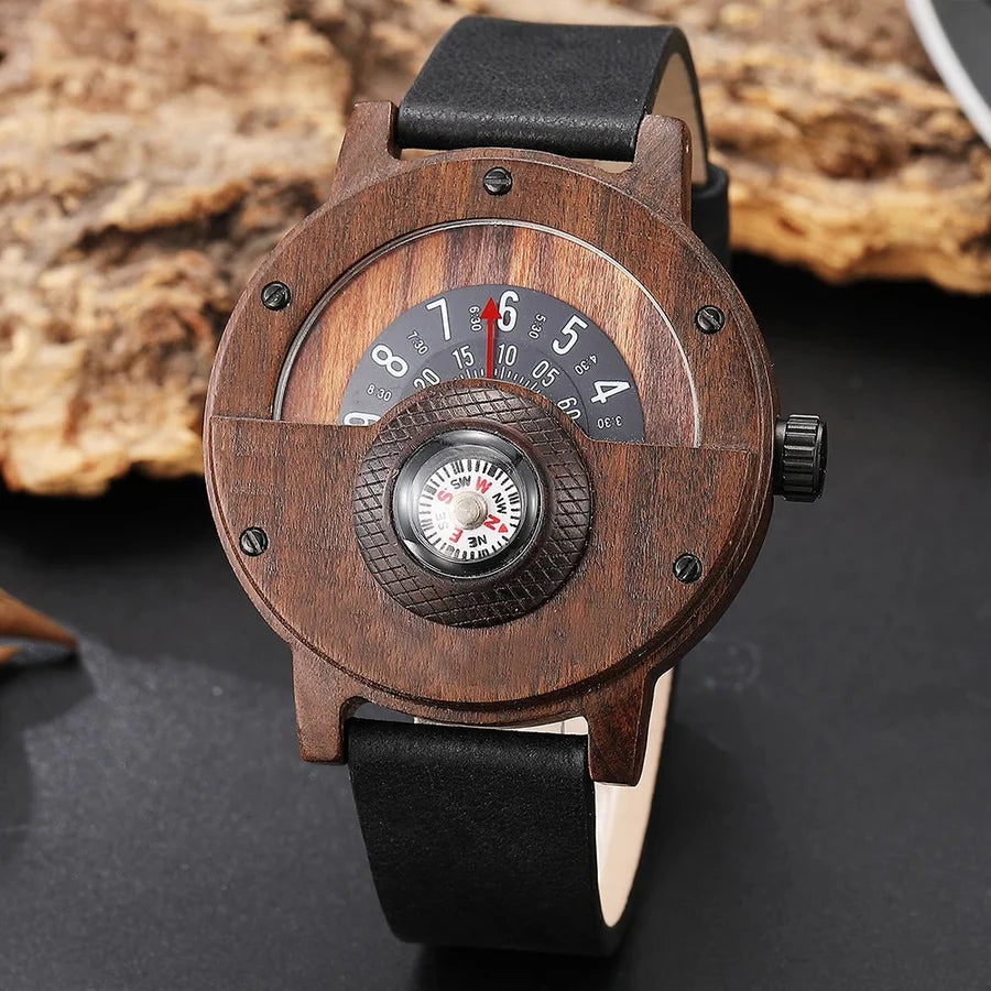 Stellan -  Orologi in Legno con Cinturino in Pelle