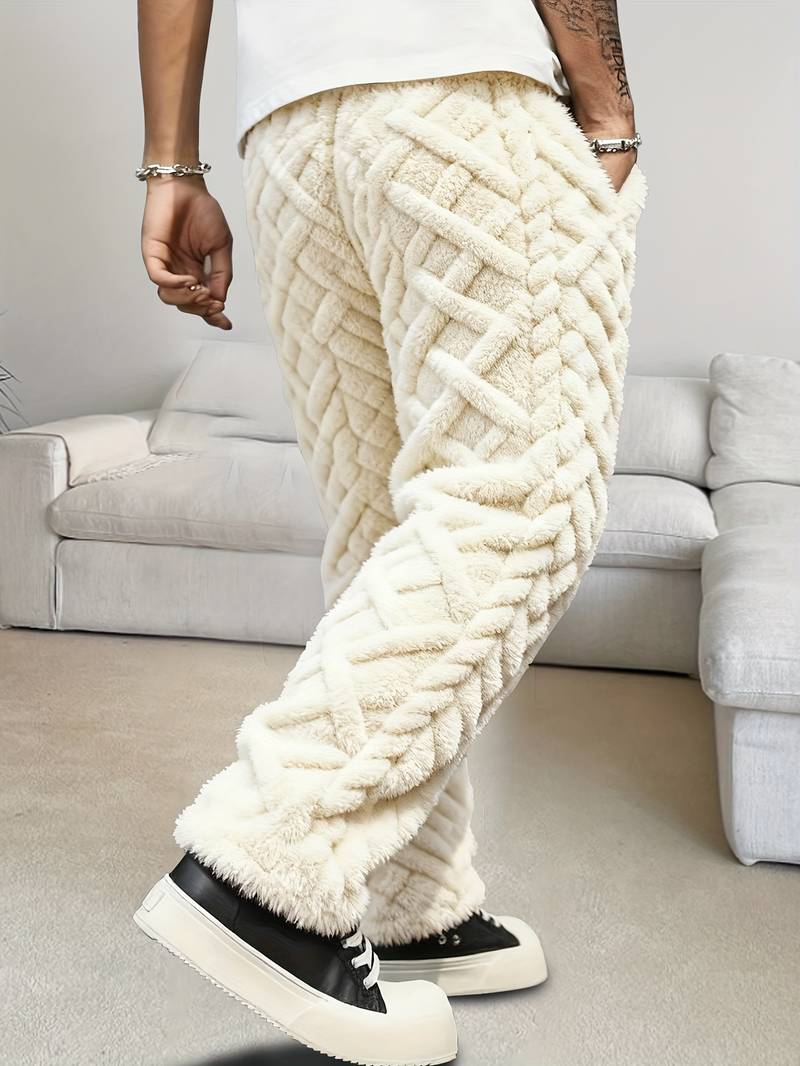 Zecharia - Pantaloni Con Motivo Geometrico e Vita Elasticizzata
