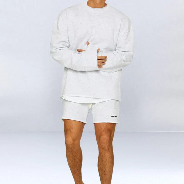 Leszek - Elegante Maglione A Maniche Lunghe Con Pantaloncini