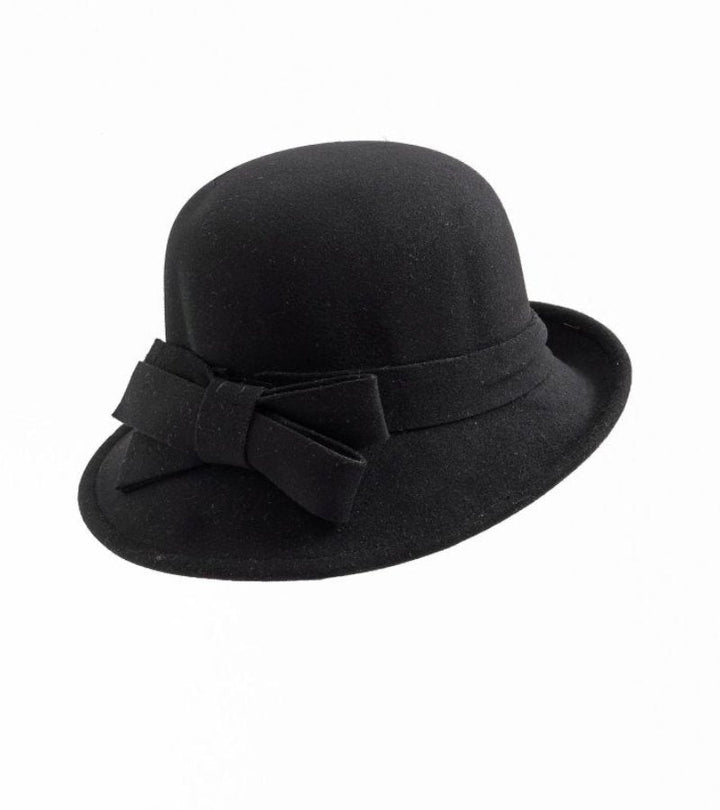 Klaver - Cappello Vintage In Feltro Con Fiocco Laterale