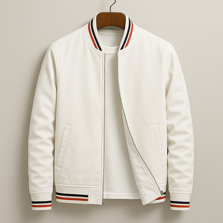 Gleb - Elegante Giacca Bomber Con Dettagli a Righe