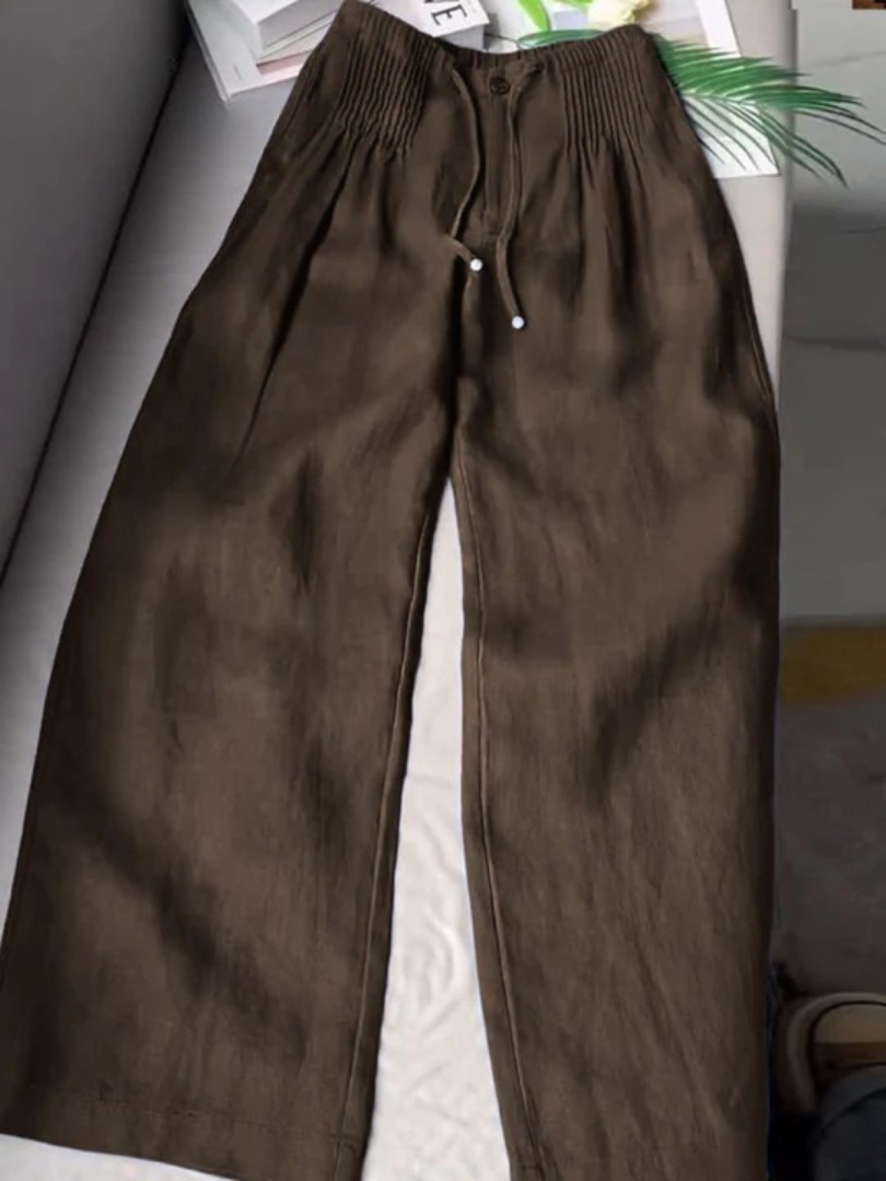 Kuupik - Pantaloni Larghi In Lino