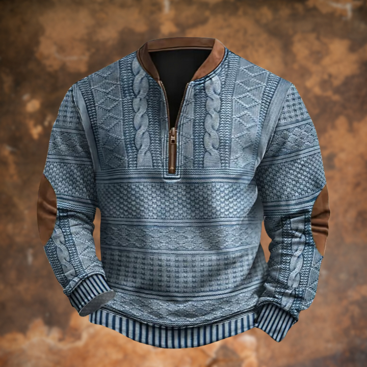 Tom - Elegante Maglione Con Zip e Maniche Lunghe