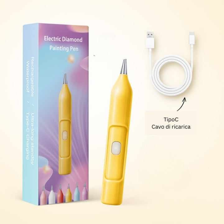 DazzleDot - Penna Diamantata Elettrica per Pittura 6 Colori