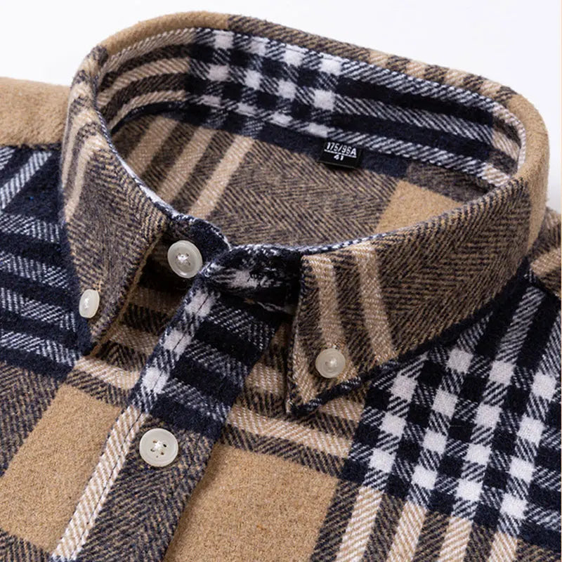 Hansamu - Elegante Camicia a Maniche Lunghe Con Bottoni