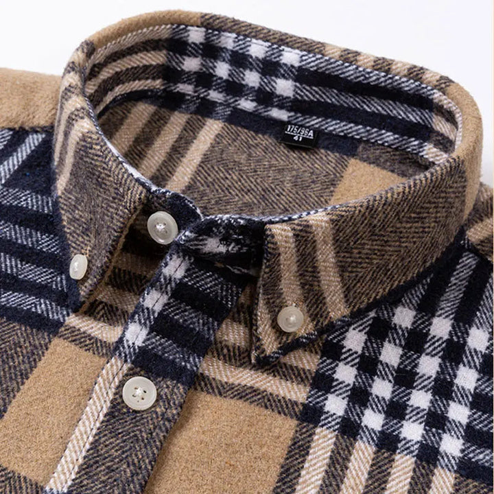 Hansamu - Elegante Camicia a Maniche Lunghe Con Bottoni