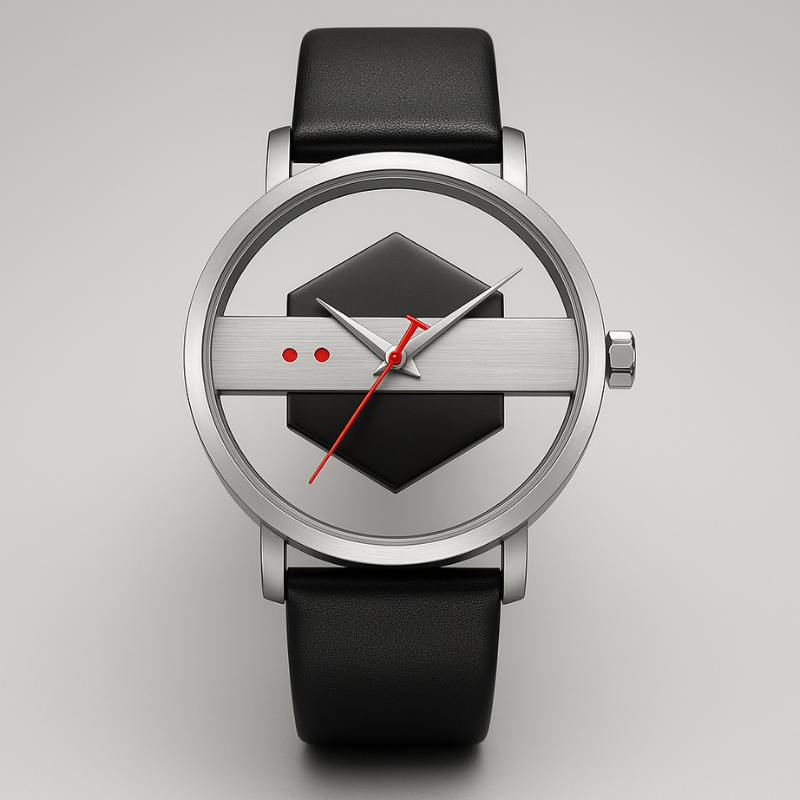 DialVorn - Orologio Con Quadrante Geometrico E Cinturino