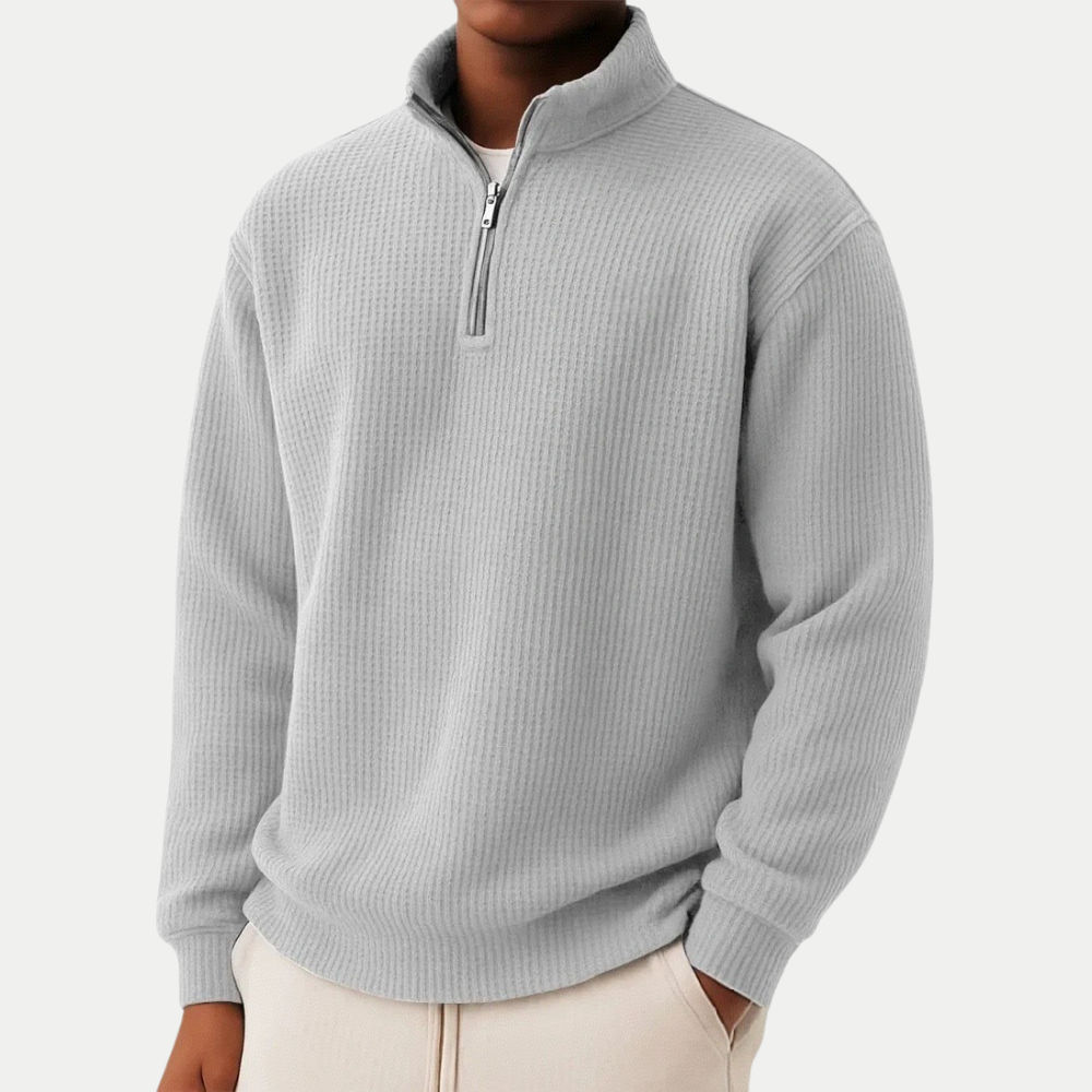 Shachar - Maglione Casual Con zip