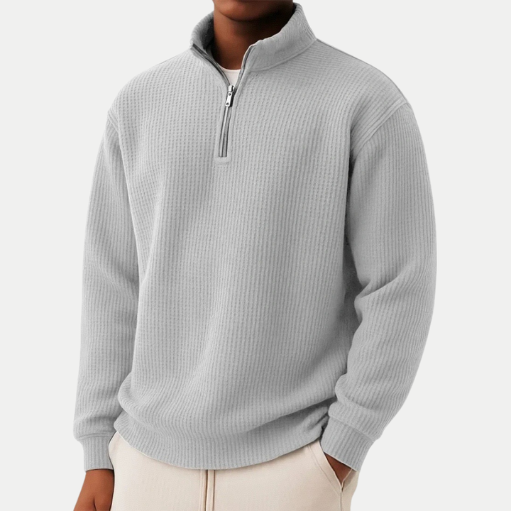 Shachar - Maglione Casual Con zip