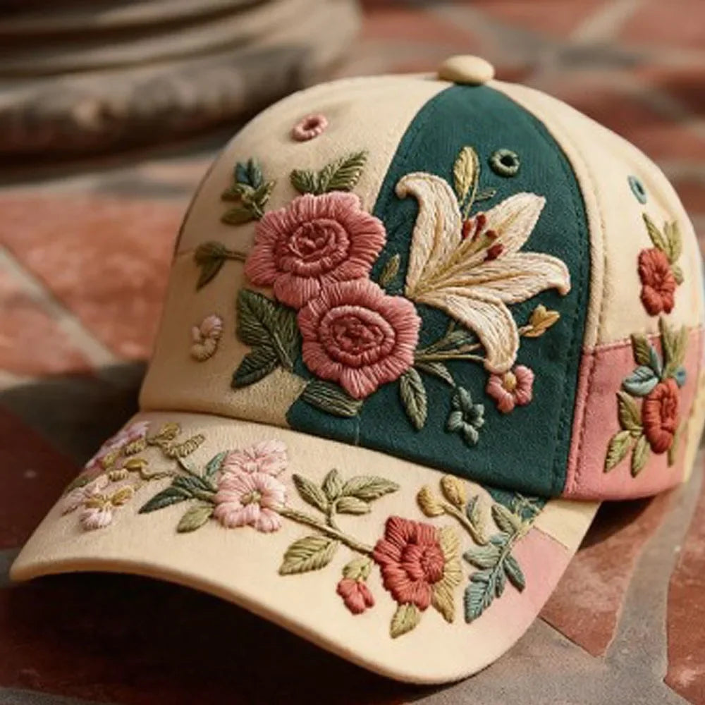 Virinia - Cappellino Con Ricamo Floreale