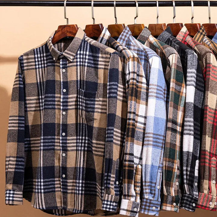 Hansamu - Elegante Camicia a Maniche Lunghe Con Bottoni