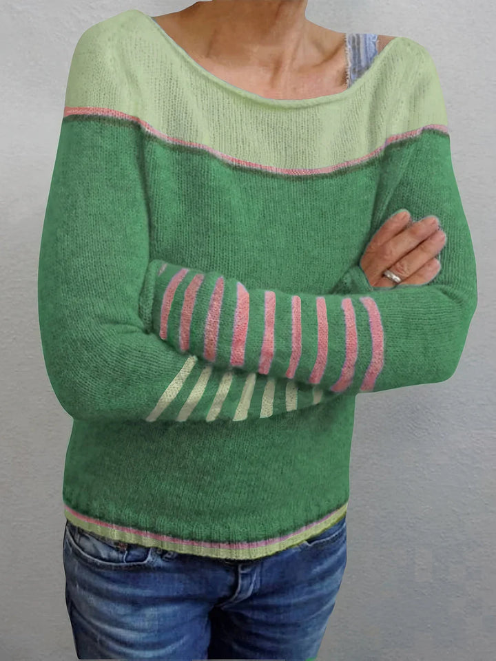 Talithia – Maglione A Maniche Lunghe Lavorato A Maglia A Righe