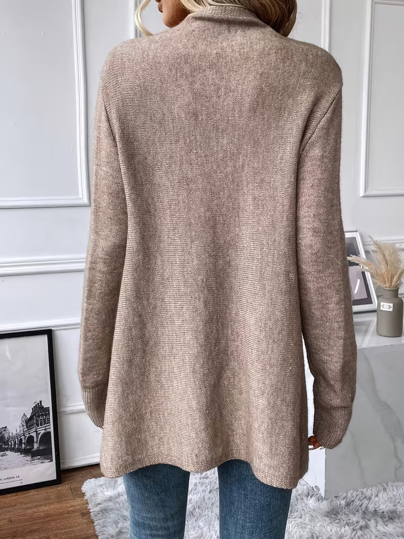 Busra - Cardigan Con Scollo Drappeggiato E Bordi Con Frange