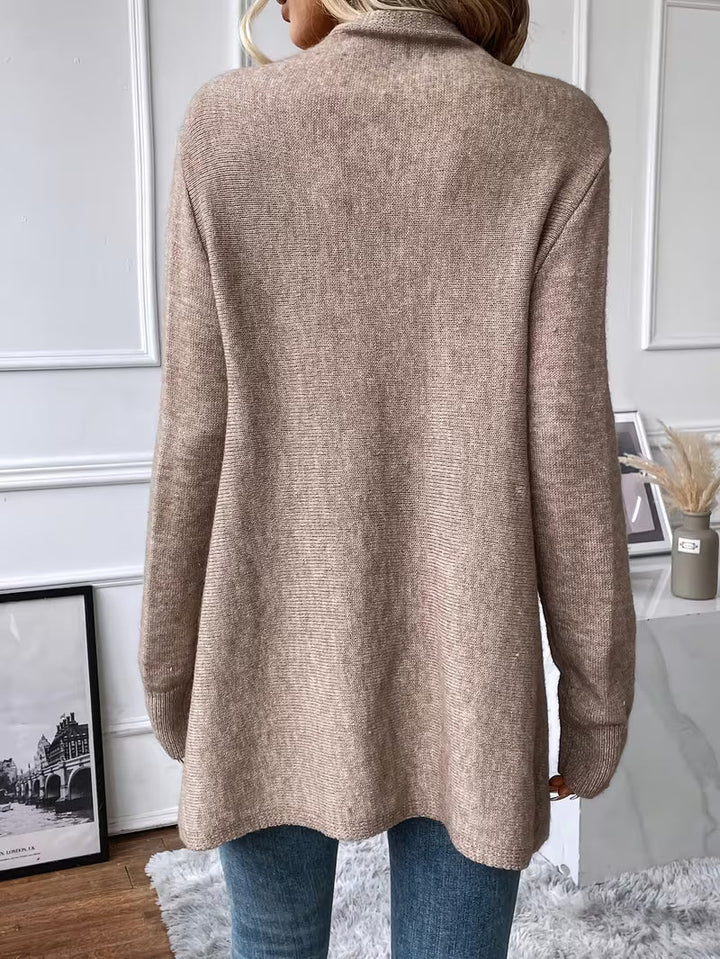 Busra - Cardigan Con Scollo Drappeggiato E Bordi Con Frange