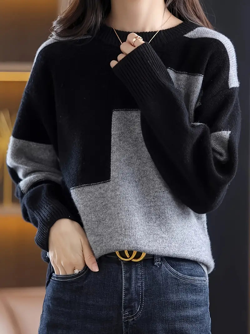 Gala - Elegante Maglione a Maniche Lunghe Con Motivo Geometrico