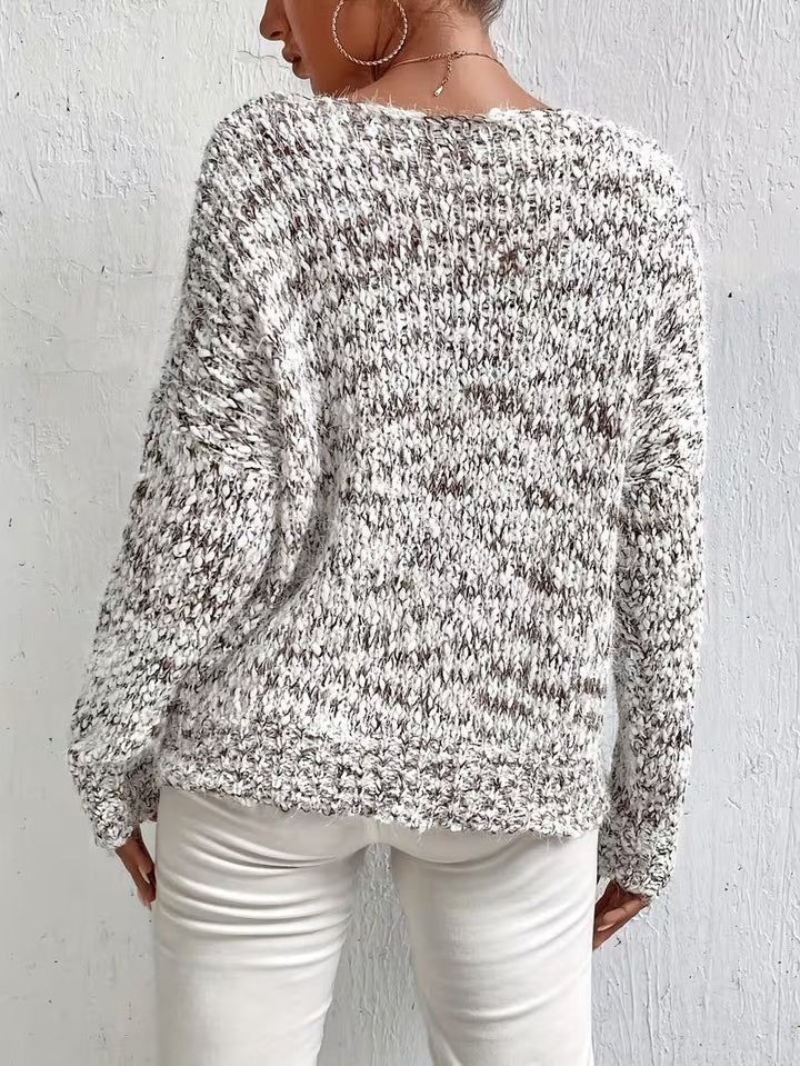 Siraba - Maglione Lavorato a Maglia a Maniche Lunghe
