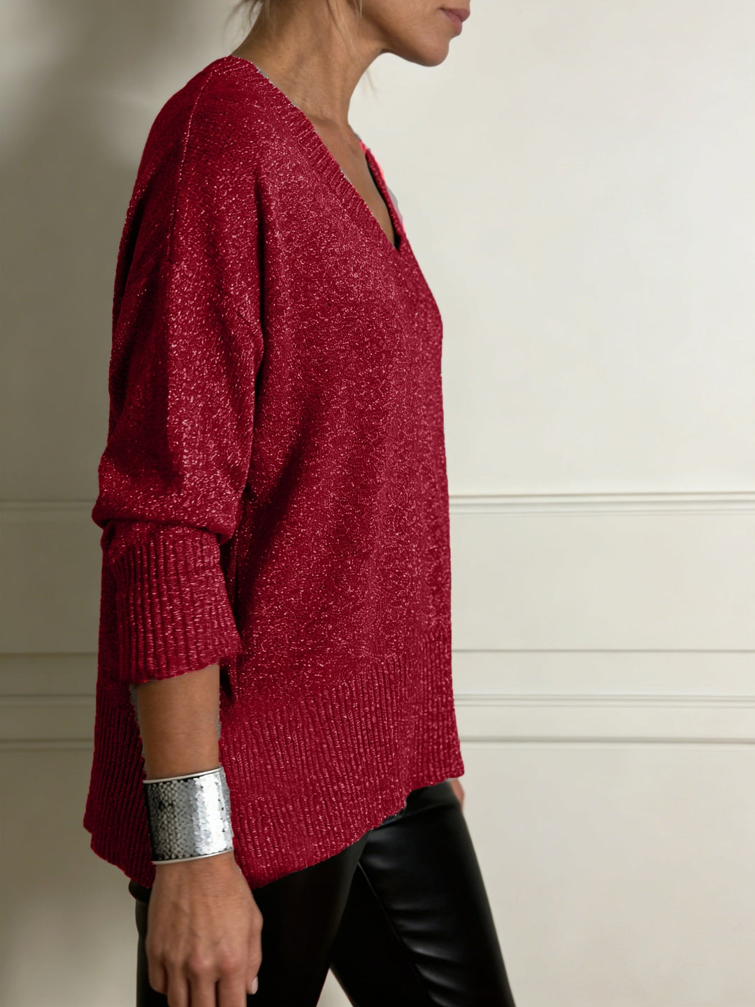 Healy - Maglione Lavorato a Maglia Con Scollo a V