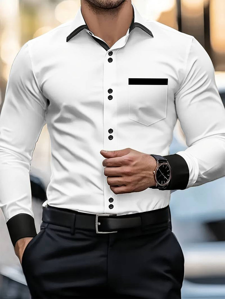 Shoval - Elegante Camicia a Maniche Lunghe Con Bottoni
