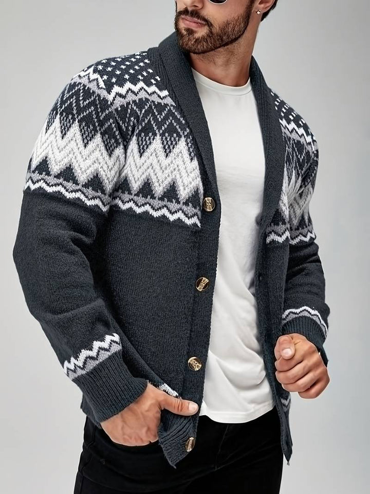 Elroy - Maglione Casual Con Motivo Geometrico