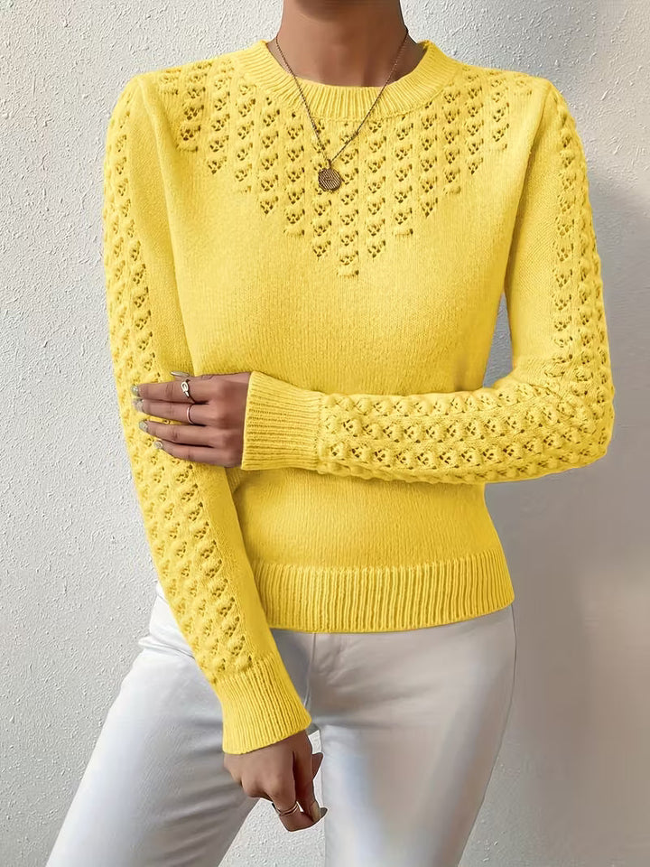 Shannen - Maglione Lavorato a Maglia a Maniche Lunghe
