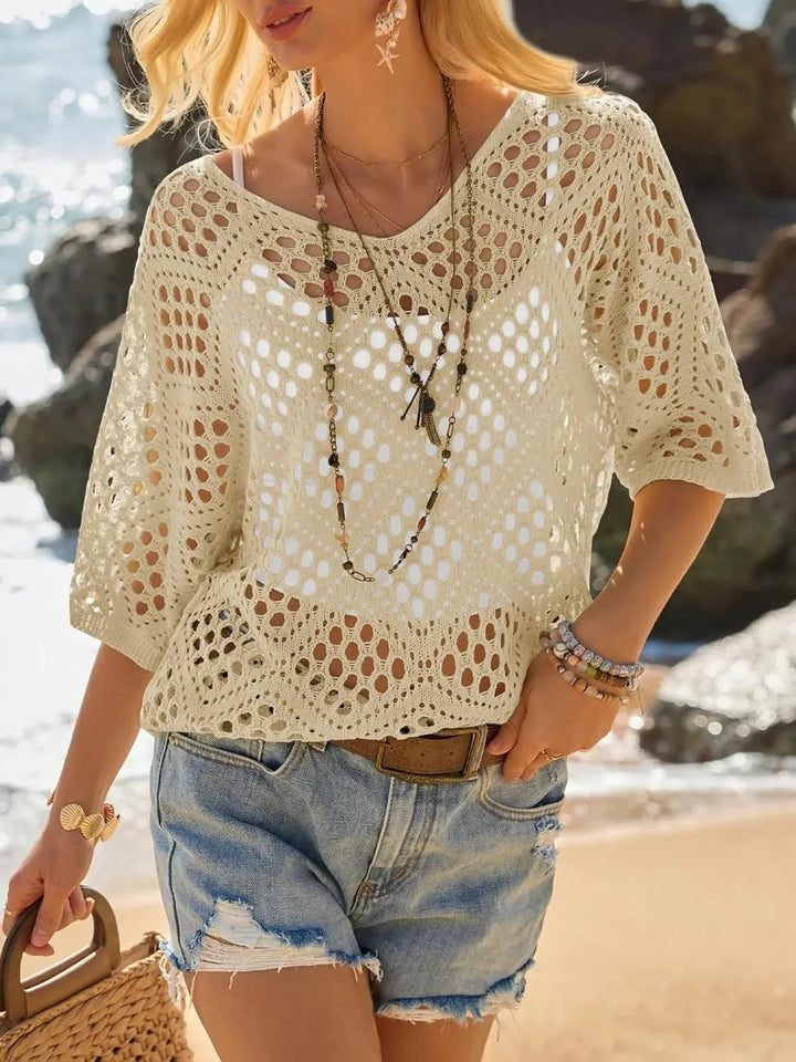 Raissa - Top a Maglia Con Scollo a V