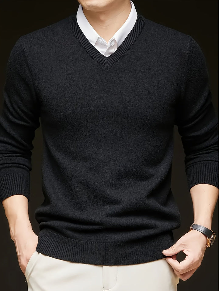 Dionysis - Maglione Lavorato a Maglia Con Scollo a V “Cross Border”