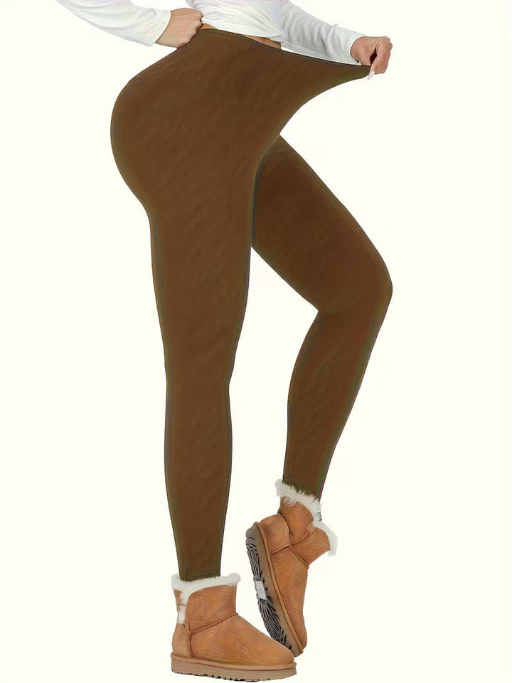 Linzay - Leggings a Vita Alta Con Fodera in Pile Termico