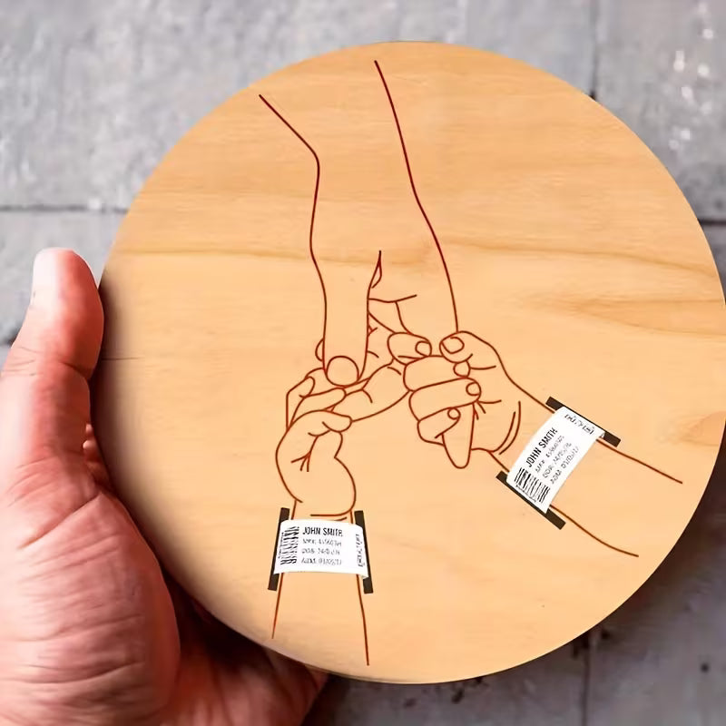 BirthMark - Placca in Legno per Bracciale di Nascita