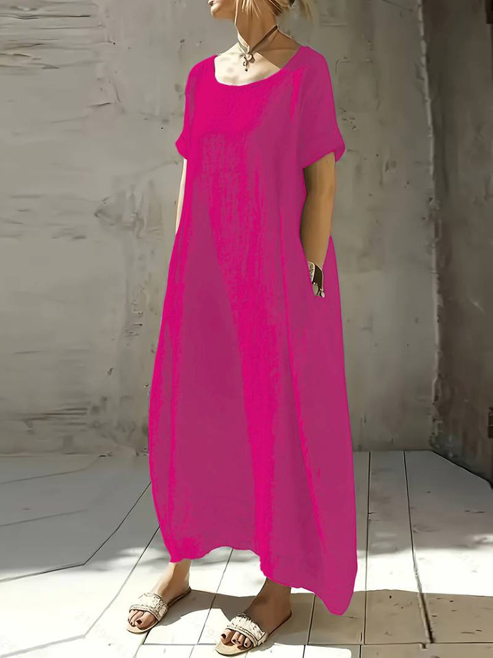 Anuradhi - Abito lungo Casual Con Maniche Ampie