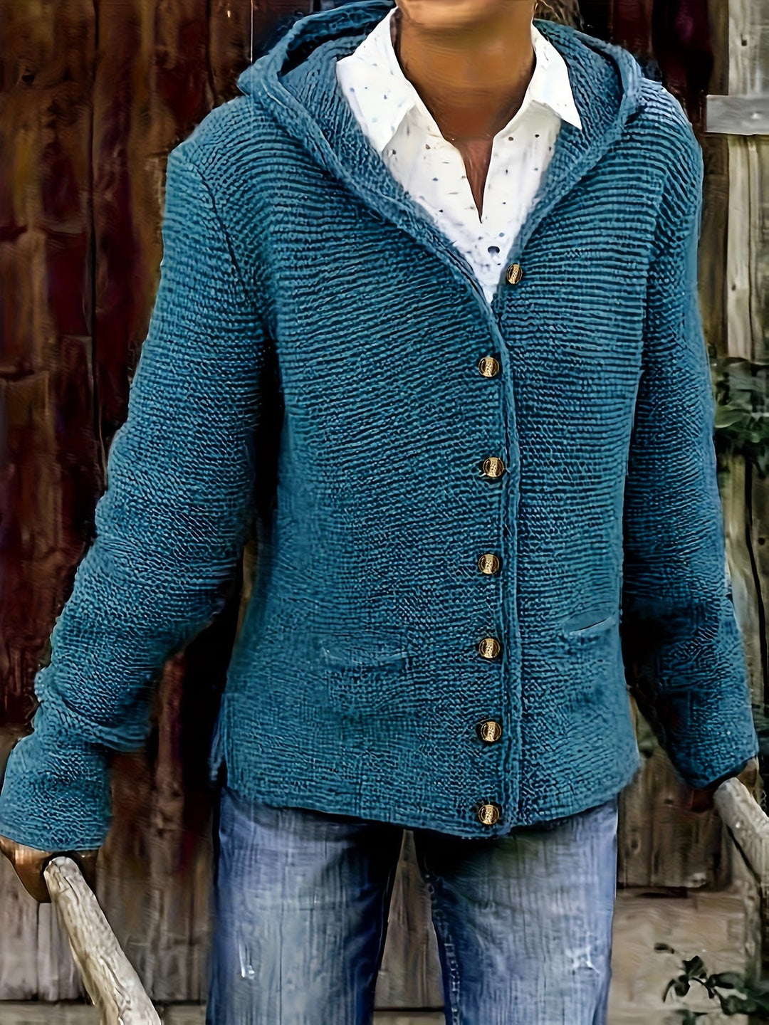 Jadia - Cardigan A Maniche Lunghe In Maglia