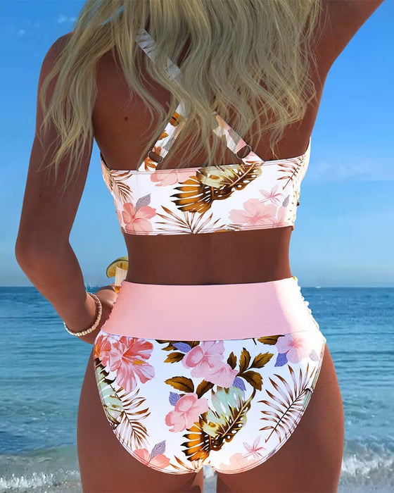 Killiane - Bikini Con Scollo a V e Stampa Floreale