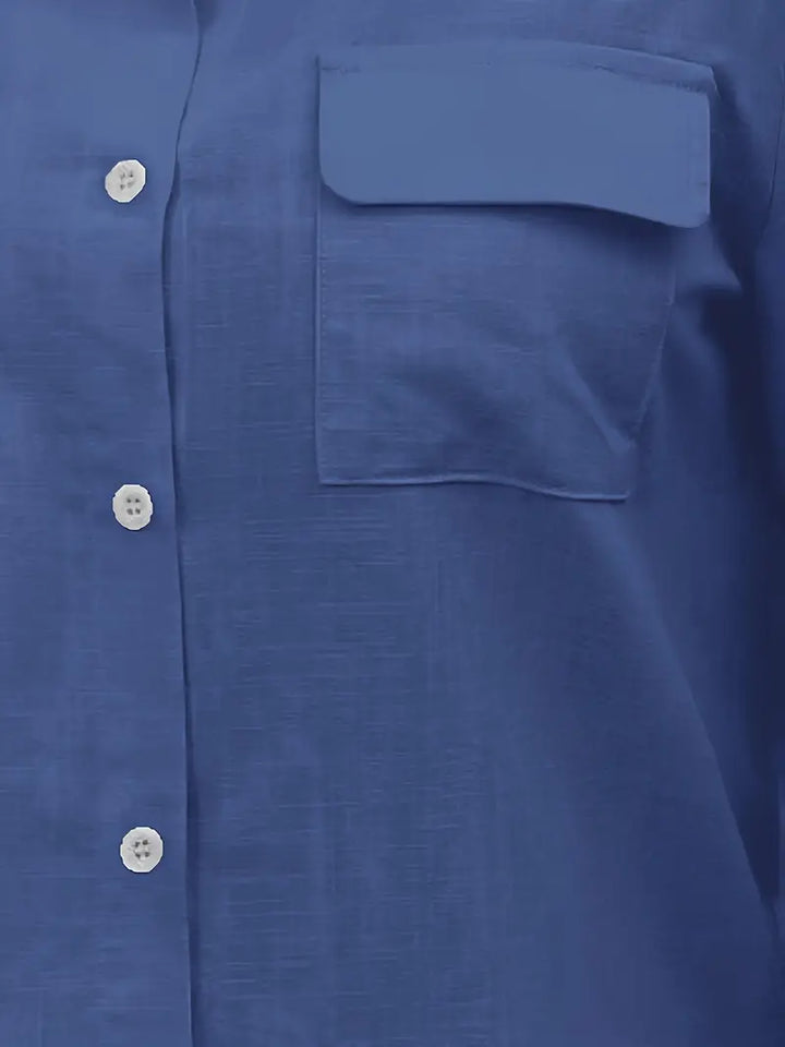 Athena - Camicia In Cotone Con Tasche Frontali