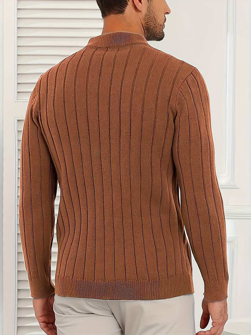Yedidya - Maglione Casual a Maniche Lunghe Lavorato a Maglia