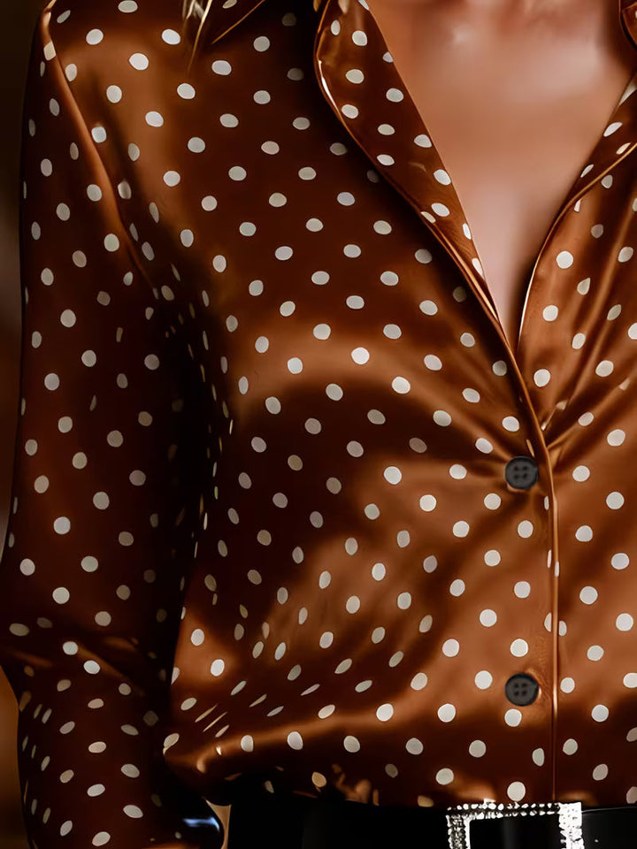 Amalien - Elegante Camicetta a Pois Versatile