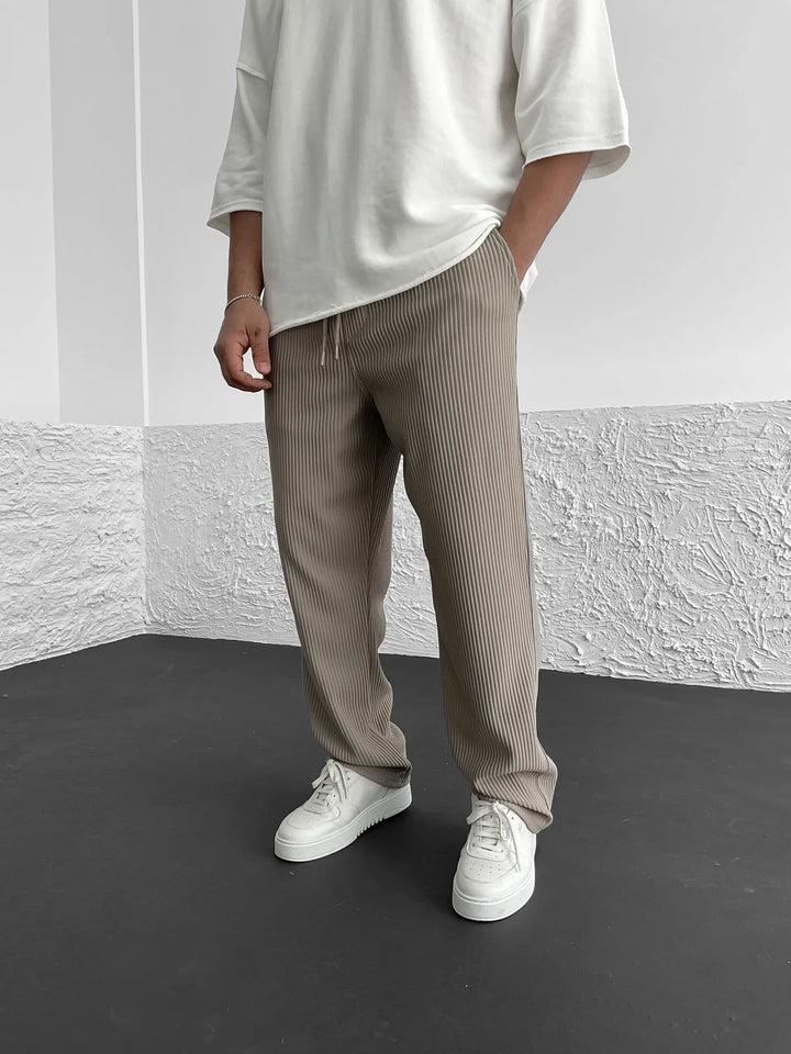 Wigand – Pantaloni In Spandex a Coste Comfort