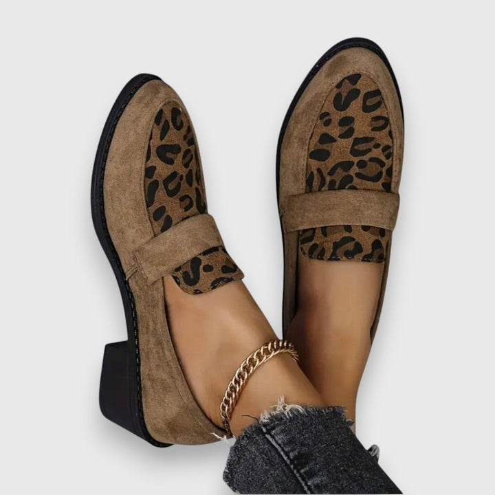 Lucyna - Elegante Mocassino Con Stampa Leopardata