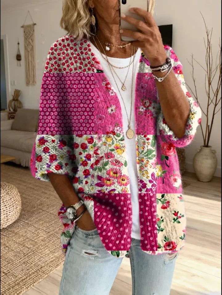 Stevena - Maglione Con Elegante Motivo Floreale