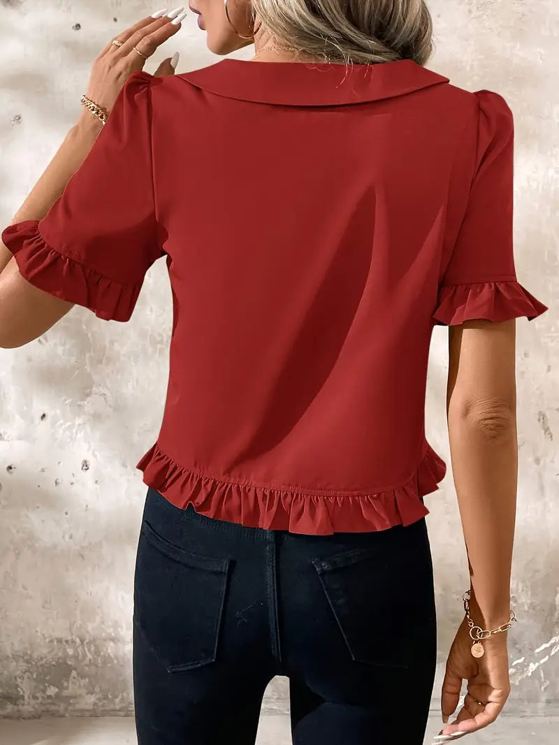 Foteini - Camicetta Elegante A Maniche Corte