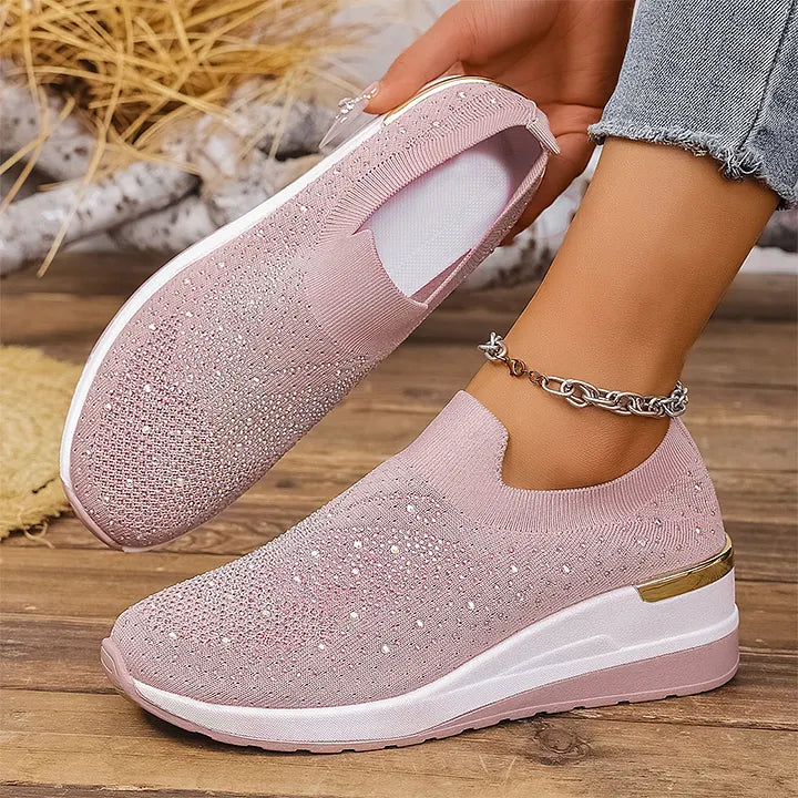 Josia - Sneakers Slip-on Con Motivo a Farfalla in Strass