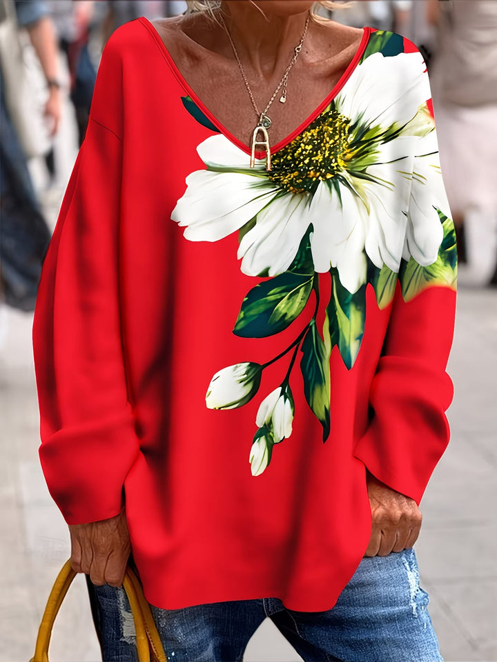 Daphna - Maglietta Oversize Con Stampa Floreale