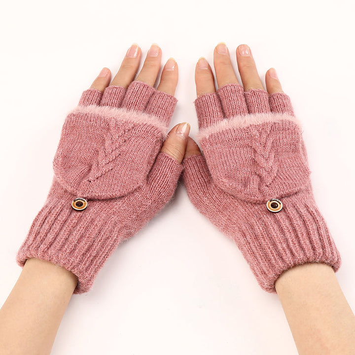 GloveGleam - Guanti Senza Dita Lavorati a Maglia
