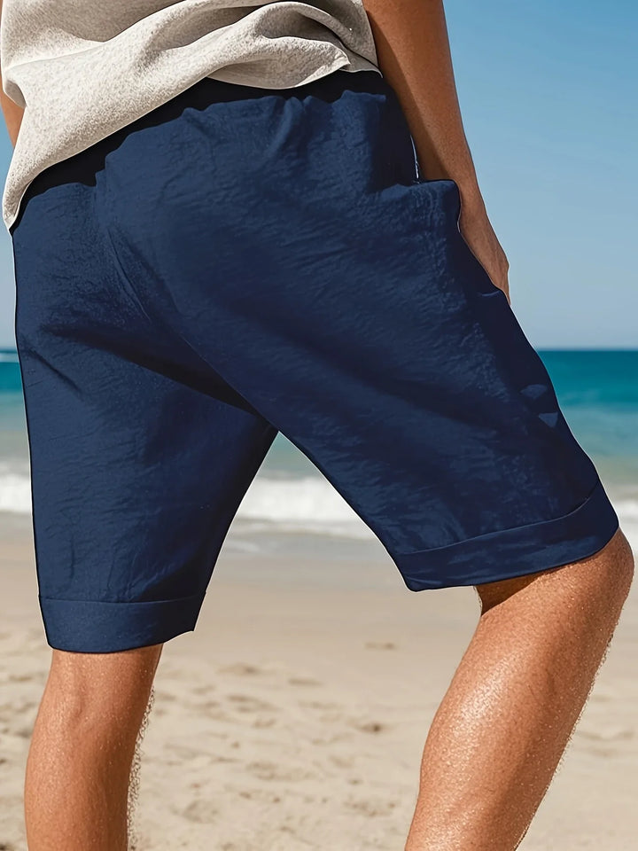 Callan - Pantaloncini Casual In Lino Con Tasca