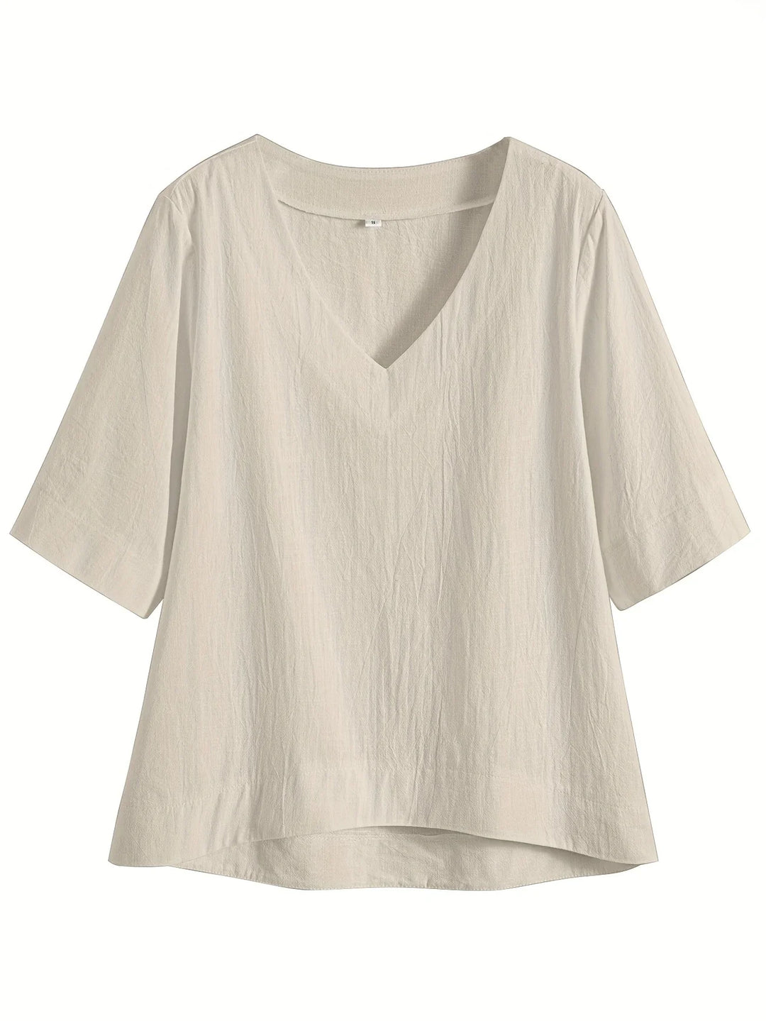 Mattea - Casual Vestibilità Ampia Top Con Scollo a V