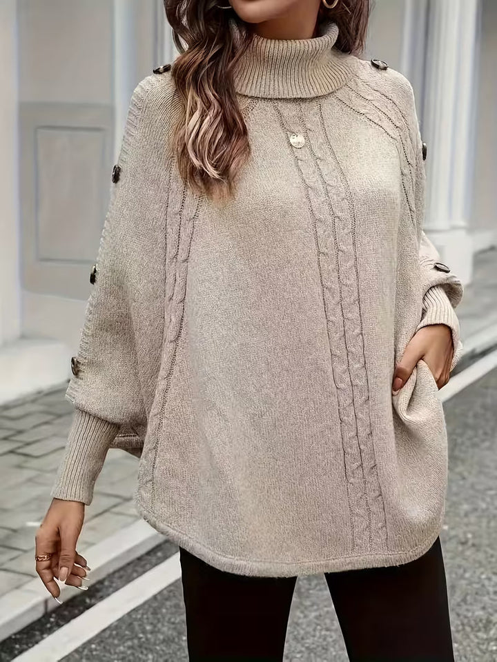 Lolana - Maglione a Collo Alto Con Stile Intrecciato