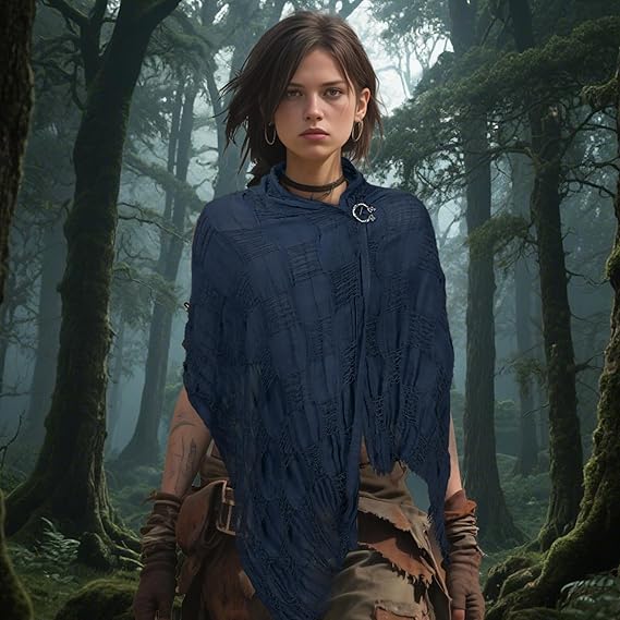 RuneWrap - Scialle Medievale Con Cappuccio