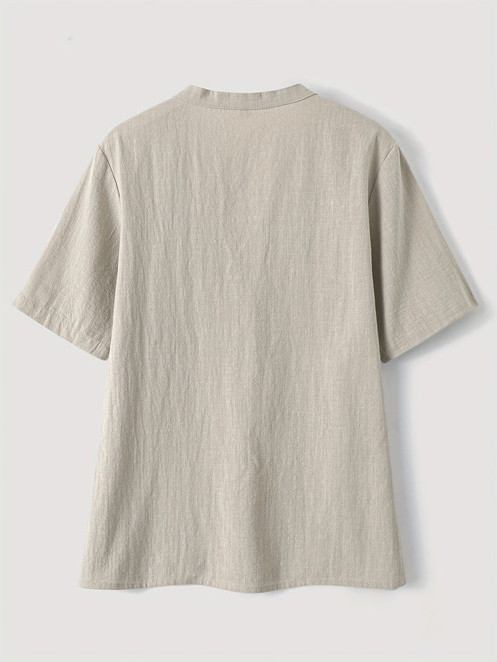 Sharron - Elegante Camicetta Con Scollo a V e Abbottonatura