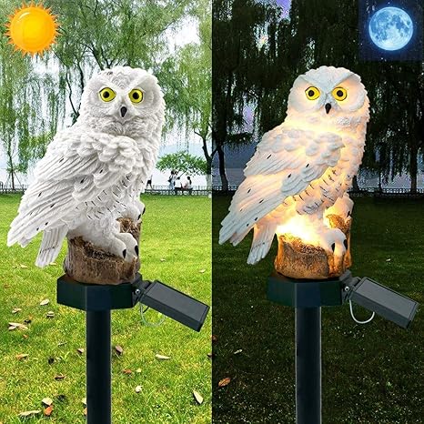 SolarOwl -  Lampada da Giardino a forma di Gufo Alimentata a Energia Solare