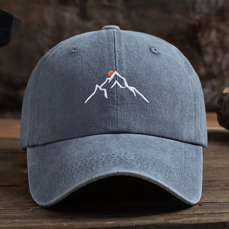 Ermil - Cappellino Da Baseball Con Ricamo Di Una Vetta Montuosa