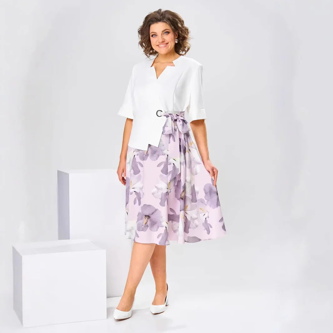 Barnes - Abito midi con Stampa Floreale e Giacca