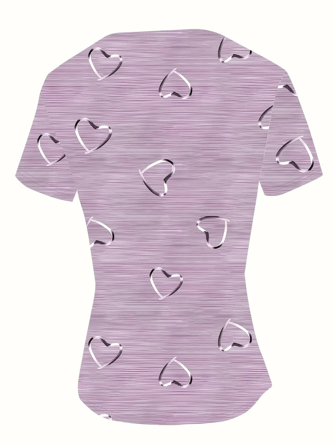 Emlyn - Top Alla Moda Con Scollo a V e Stampa a Cuori